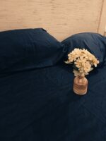 Deluxe Solid Navy Blue Sheet Set | Minimalist Aesthetic Luxury Bedding | Ultra-Soft Deep Navy Linens for Modern Bedrooms - Image 2