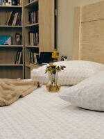 Premium Breathable Cotton Bed Sheet Set - Luxury Grey Starburst Print Linens - Soft Minimalist - Image 2