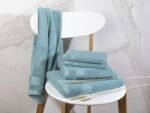 Denim Blue GRS Sustainable Bath Towel (70 × 140 cm, 600 GSM) - Image 3