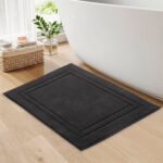 Soft Absorbent Non-Slip Bath Mat for Bathroom – 50 x 80 1000 GSM (Black) - Image 2