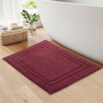 Soft Absorbent Non-Slip Bath Mat for Bathroom – 50 x 80 1000 GSM (Bordeax) - Image 2