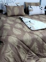 JHome Earthy Leaf 6-Piece Comforter Set – Warm Brown Botanical Design - Image 3