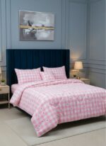 JHome 6-Piece Geometric Comforter Set – Modern Blue & Beige Collection - Image 2